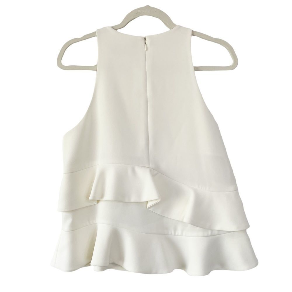 MSGM White Layered Ruffle Top - Picture 2 of 8